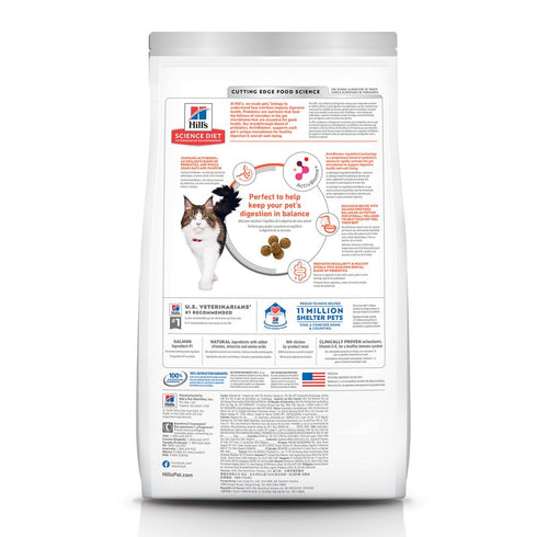 Hill's Science Diet Adult Perfect Digestion Salmon Brown Rice Whole Oats Dry Cat Food 3.5lb - Poudre Pet & Feed Supply 2